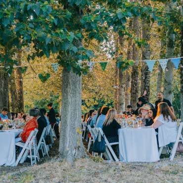 Long table dinner event at UBC Farm