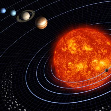 Solar system features eight planets, seen in this artist’s diagram
