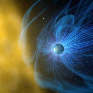Earth is surrounded by a giant magnetic bubble called the magnetosphere