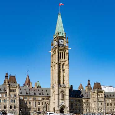 Parliament building in Ottawa.