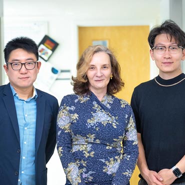 Dr. Sophia Frangou with research scientist Dr. Ruiyang Ge and PhD student Yuetong Yu