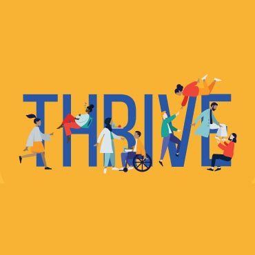 Thrive logo featuring diverse individuals