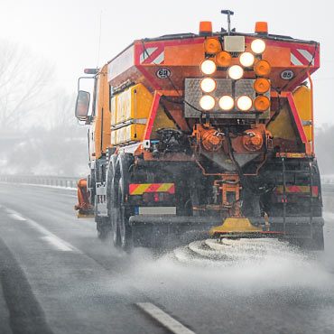 truck salting the roads